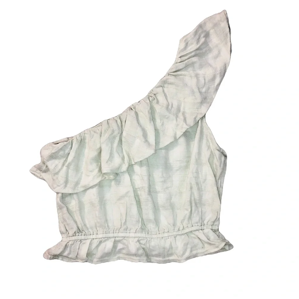 American Eagle One Shoulder Ruffle Top - Picture 2 of 8